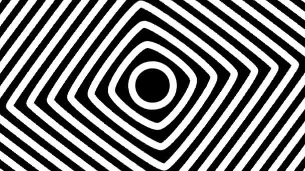 Streszczenie animacji z tunelu spiralnego. Ręcznie rysowany styl z Stop Motion, Efekt niskiej szybkości klatki — Wideo stockowe