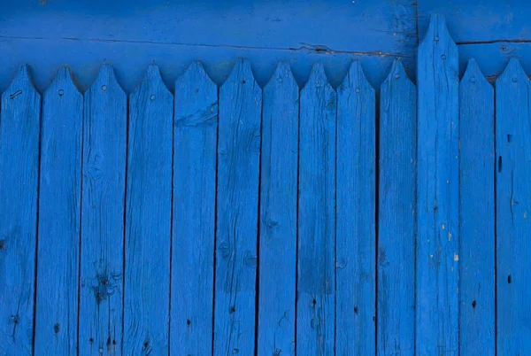 Fond de planche en bois bleu. — Photo