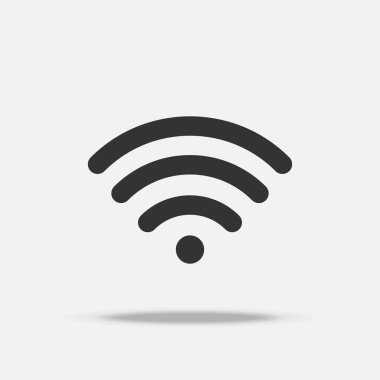 Gölge ile WiFi Internet düz simgesi