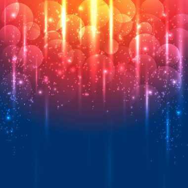 Altın ve mavi ışık vektör arka plan