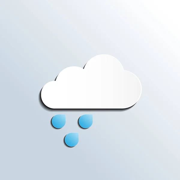 Symbolvektor Für Regenwetter Vorhersage — Stockvektor