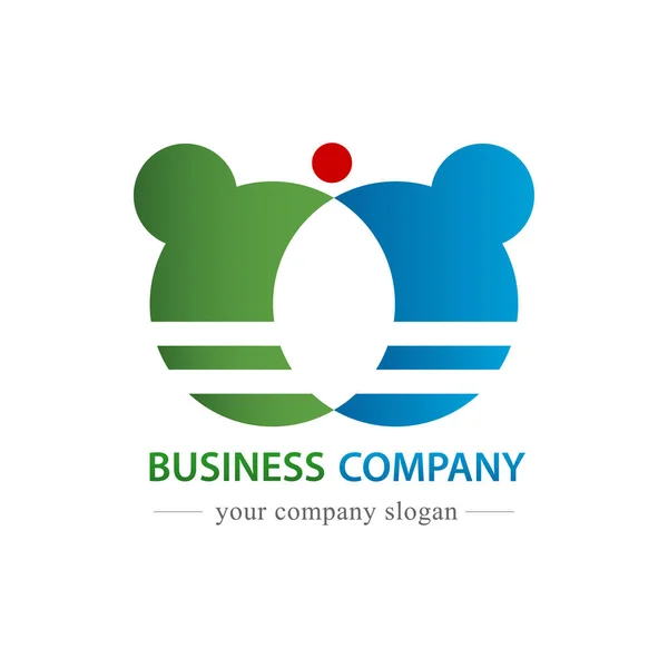 事業会社のロゴのベクトル 貿易の概念 孤立した白地 — ストックベクタ