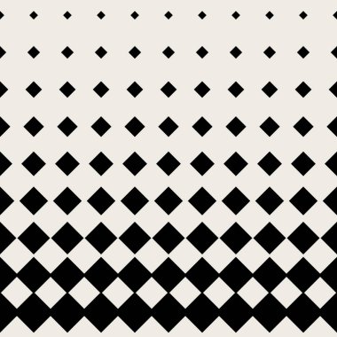Dikişsiz desen arka plan. Modern Soyut ve klasik antika kavramı. Geometrik yaratıcı tasarım şık tema. İllüstrasyon vektör. Siyah ve beyaz renk. Dikdörtgen Kare yarı ton şekli