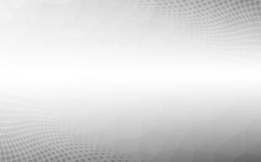 Beyaz arka plan vektör. Gri soyut. Rapor ve proje sunum şablonu için modern tasarım arka plan. Vektör çizim grafik. Dijital futuristik ve dairesel eğrisi şekil tasarım