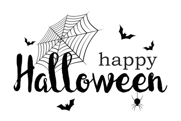 Feliz Banner Halloween Carta Invitación Concepto Mensaje Tema Holiday Ghost — Vector de stock