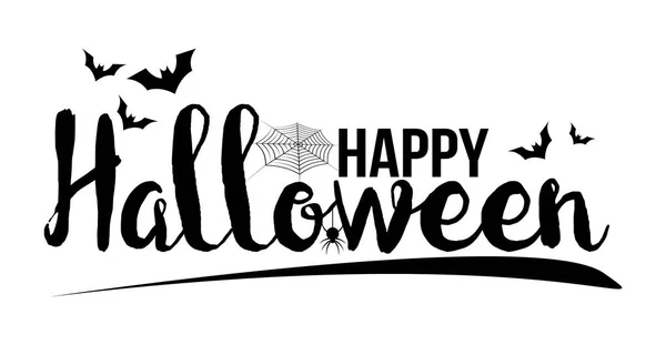 Feliz Banner Halloween Carta Invitación Concepto Mensaje Tema Holiday Ghost — Vector de stock