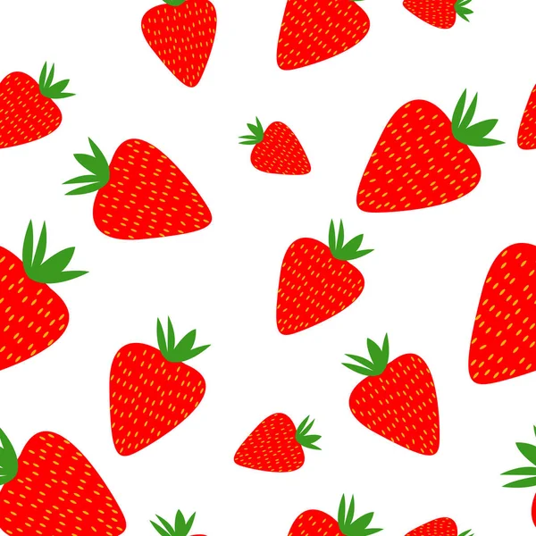 Beyaz arka plan üzerinde çilek seamless modeli