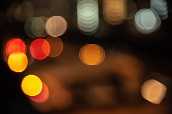 Abstract blurry wallpaper with colorful bokeh