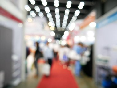 Kongre salonunda kalabalık insanlarla Fuarı EXPO bulanık arka plan.