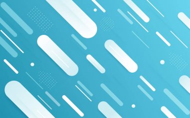 Beyaz çizgi vektörü ile mavi soyut arka plan. Modern tasarım b