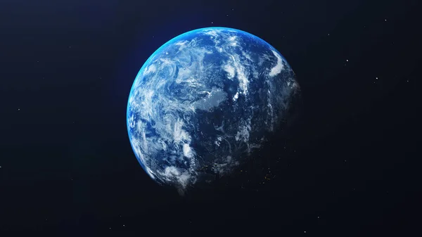 Terra Vista Dello Spazio Con Splendente Alba Nell Universo Sfondo — Foto Stock