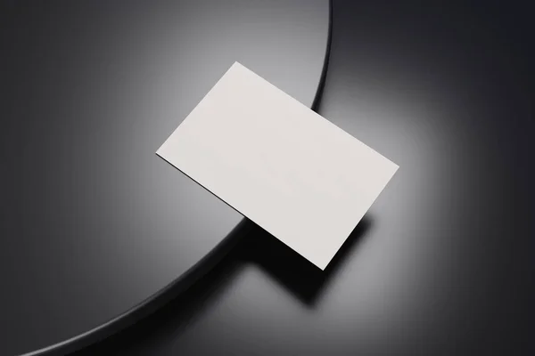 Чорно Білий Шаблон Візитки Макет Порожньою Кришкою Простору Вставки Логотипу — стокове фото