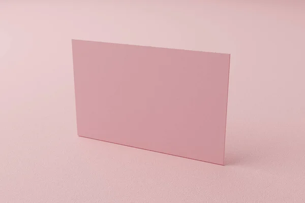 Rosa Pastellkreide Visitenkartenpapier Attrappe Mit Leerraum Abdeckung Zum Einfügen Von — Stockfoto