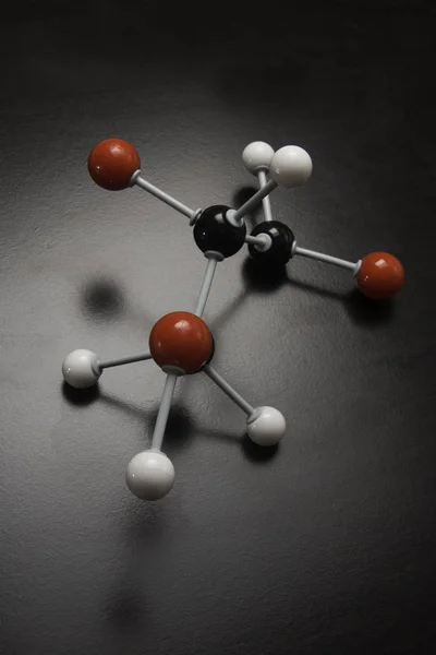 Chemische Model Met Rood Whte Zwarte Ballen Aan Duiden Van — Stockfoto