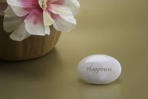 Stone Flower Illustrate Spa Sensation — Stock Photo, Image