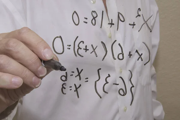 Simple algebra equation which illustrates two points on a curve — Stock Photo, Image