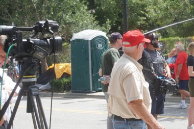 Orlando, Florida'daki Trum Rallisi'nde röportaj yapılan kişi 19 Haziran 2019