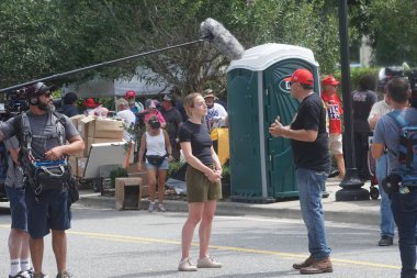 Orlando, Florida'daki Trum Rallisi'nde röportaj yapılan kişi 19 Haziran 2019