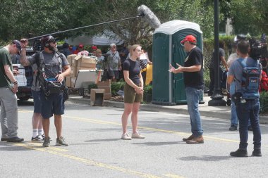 Orlando, Florida'daki Trum Rallisi'nde röportaj yapılan kişi 19 Haziran 2019