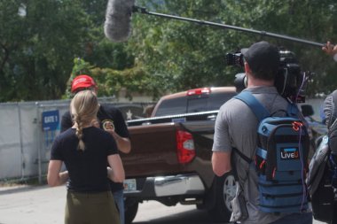 Orlando, Florida'daki Trum Rallisi'nde röportaj yapılan kişi 19 Haziran 2019