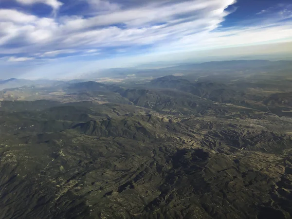 Güney Kaliforniya Daki Güzel Santa Ana Sıradağları Nın Havadan Çekilmiş — Stok fotoğraf