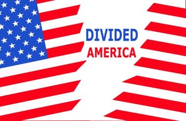 Bölünmüş Amerika Amerika Birleşik Devletleri bayrağı bu ülkede siyasi bölücülük gösteren .