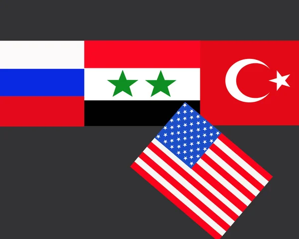 Конфлікт у Сирії внаслідок відмови США від військової служби — стокове фото