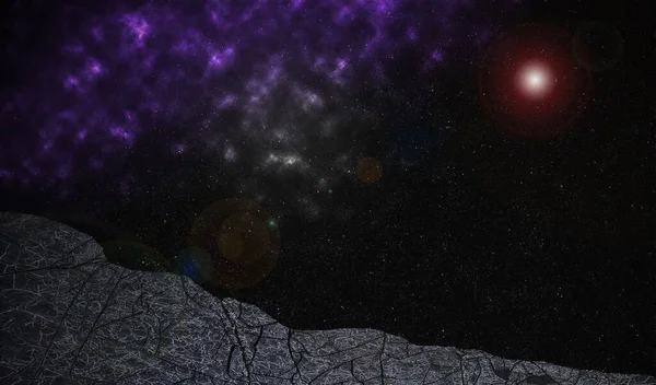 Himmelsobjekt Oder Planet Weltraum Mit Nebel — Stockfoto