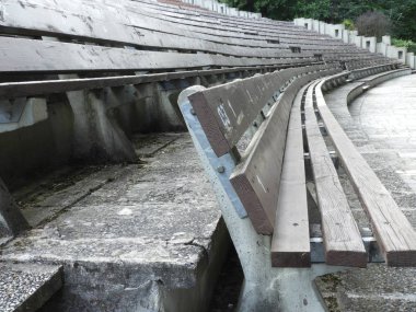 anfi tiyatro, eğlence, park, eski, gri