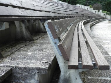anfi tiyatro, eğlence, park, eski, gri