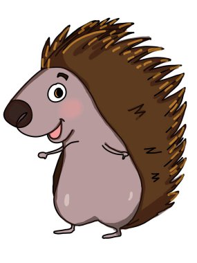 Kirpi karikatür çizim çizim