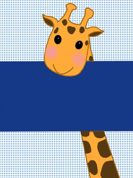 Cute Giraffe Texturewhite Background — Stock Photo, Image