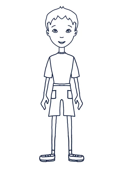Desenho Animado Menina Menino Criança Ilustração — Fotografia de Stock