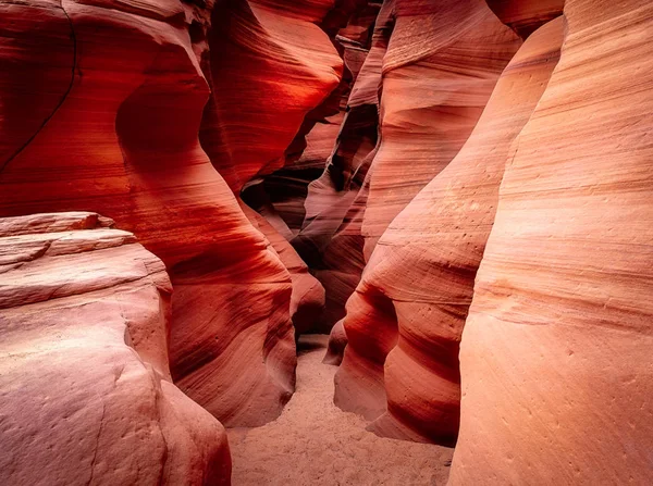 Krajinný Detail Antelope Canyon Skalní Útvary Arizona Usa — Stock fotografie