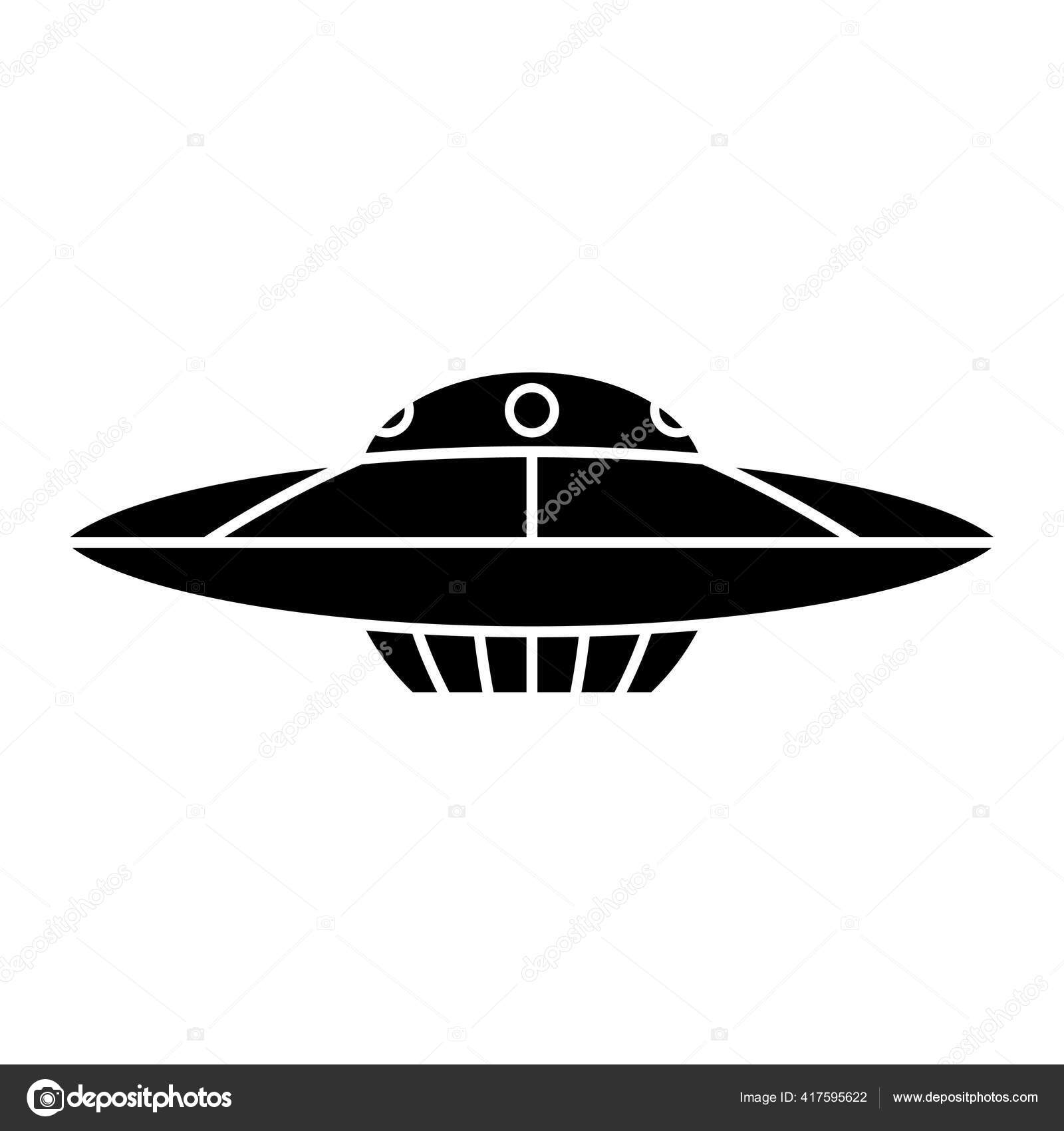 wallpapers Ufo Vector Silhouette https depositphotos com 417595622 stock illustration ufo icon flying saucer black html