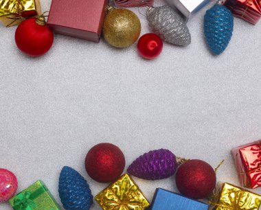 Christmas decorations, cute Gift on beautiful background with copy space to send the good felling 