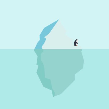 Kuzey Kutbu Kuzey kutup buzdağı penguen ile