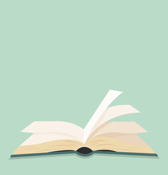 Açık yeşil kitap düz tasarım
