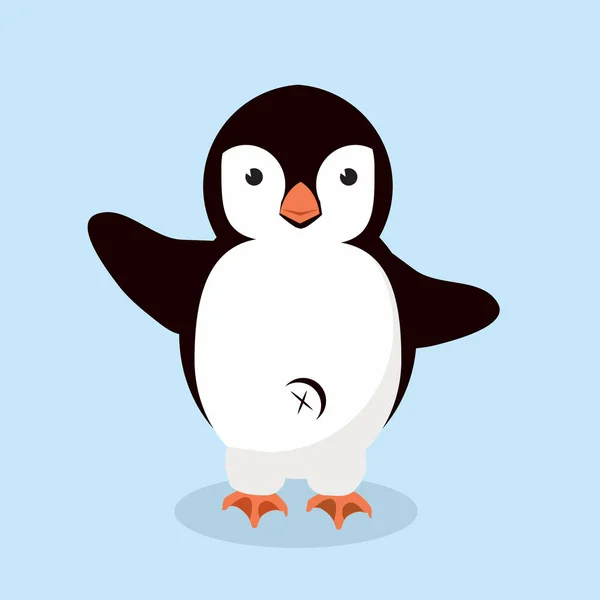 Mic Vector Animale Pinguin — Vector de stoc