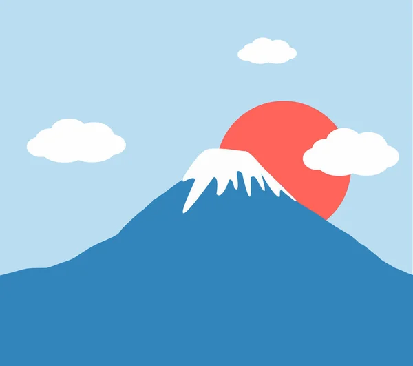 Monte Fuji Fundo Vetorial —  Vetores de Stock