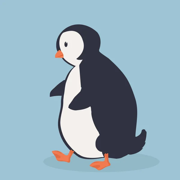 Niedlichen Pinguin Vogel Cartoon Vektor — Stockvektor