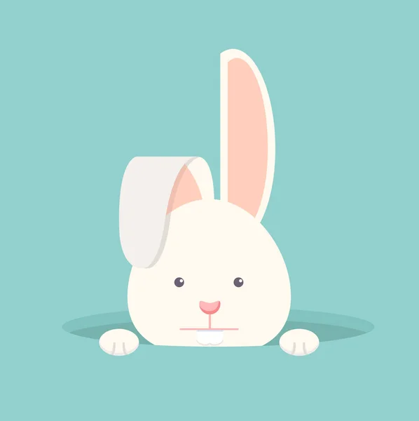 Platt Funny Bunny Hol — Stock vektor