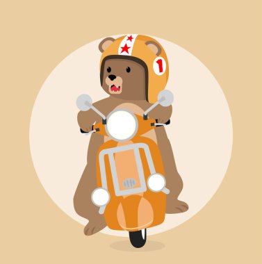 Büyük ayı scooter sürme