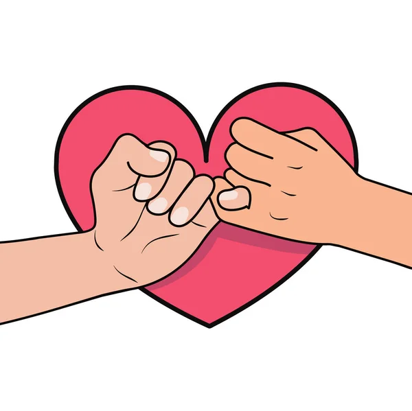 Pinky Υπόσχεση Σχήμα Καρδιάς — Διανυσματικό Αρχείο