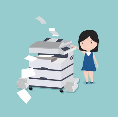 kopya yazdırma Office çok fonksiyonlu makine vektör kullanarak çocuk