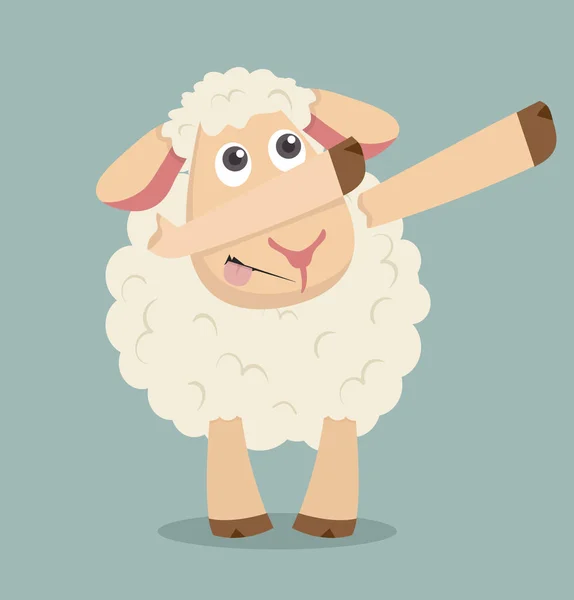Ovce Dělá Naťukáním Hnutí — Stockový vektor