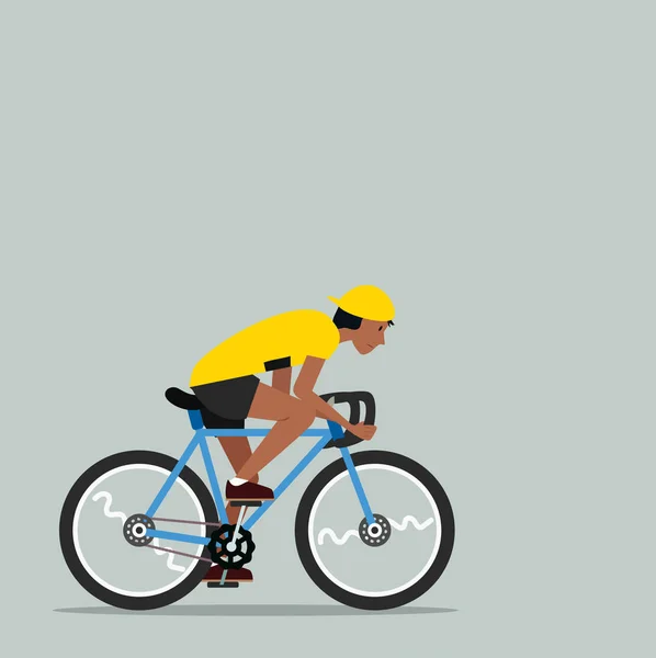 Hombre Montando Una Bicicleta — Vector de stock