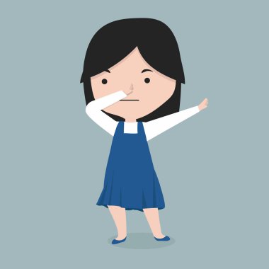 Küçük kız dabbing hareketi yapıyor