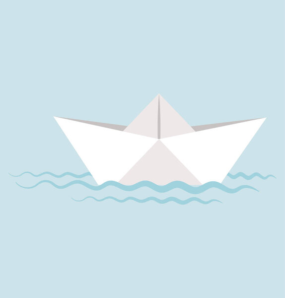 Paper boat  in water