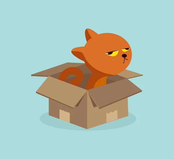 漫画猫ボックス — ストックベクタ